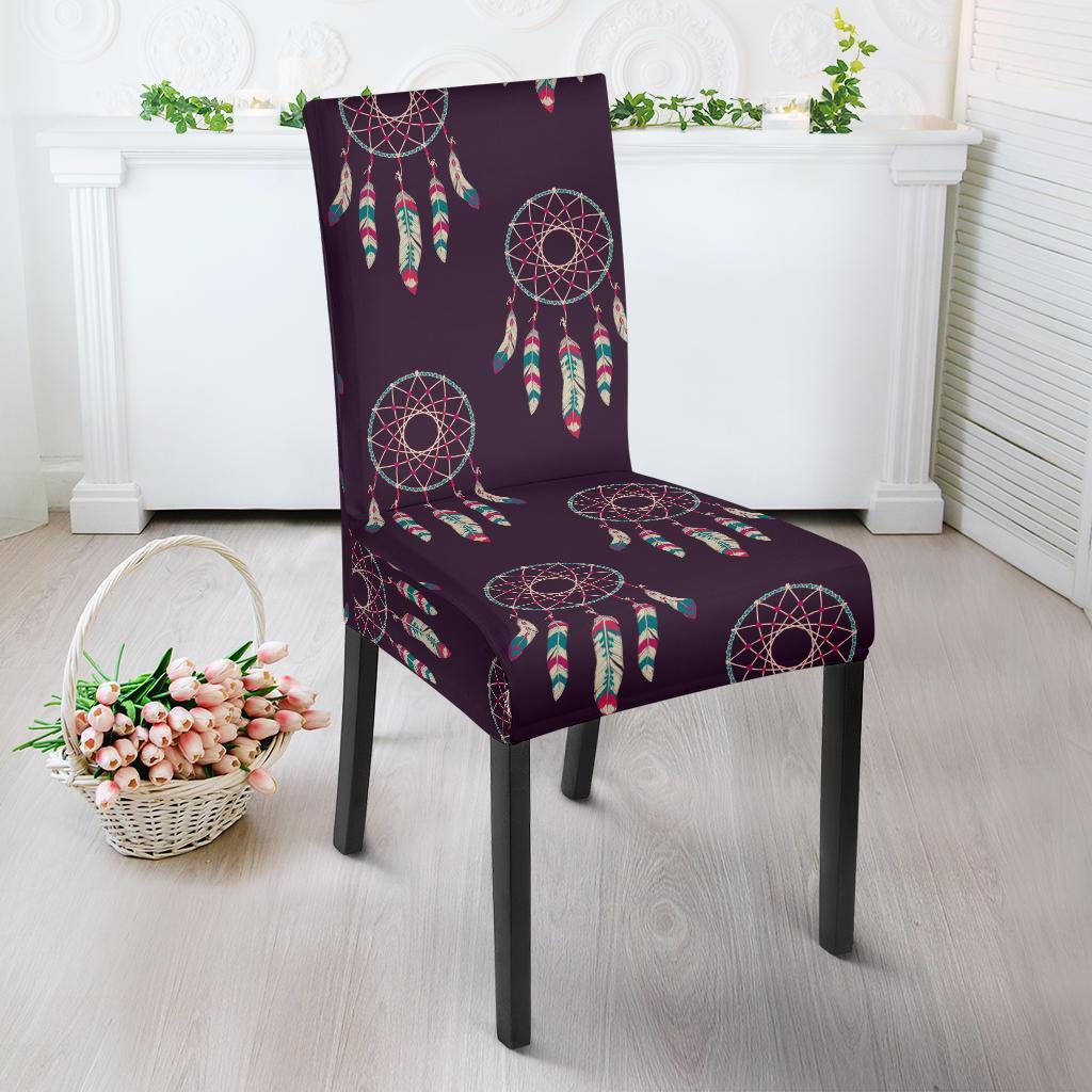 Dream Catcher Purple Feather Chair Cover-grizzshop