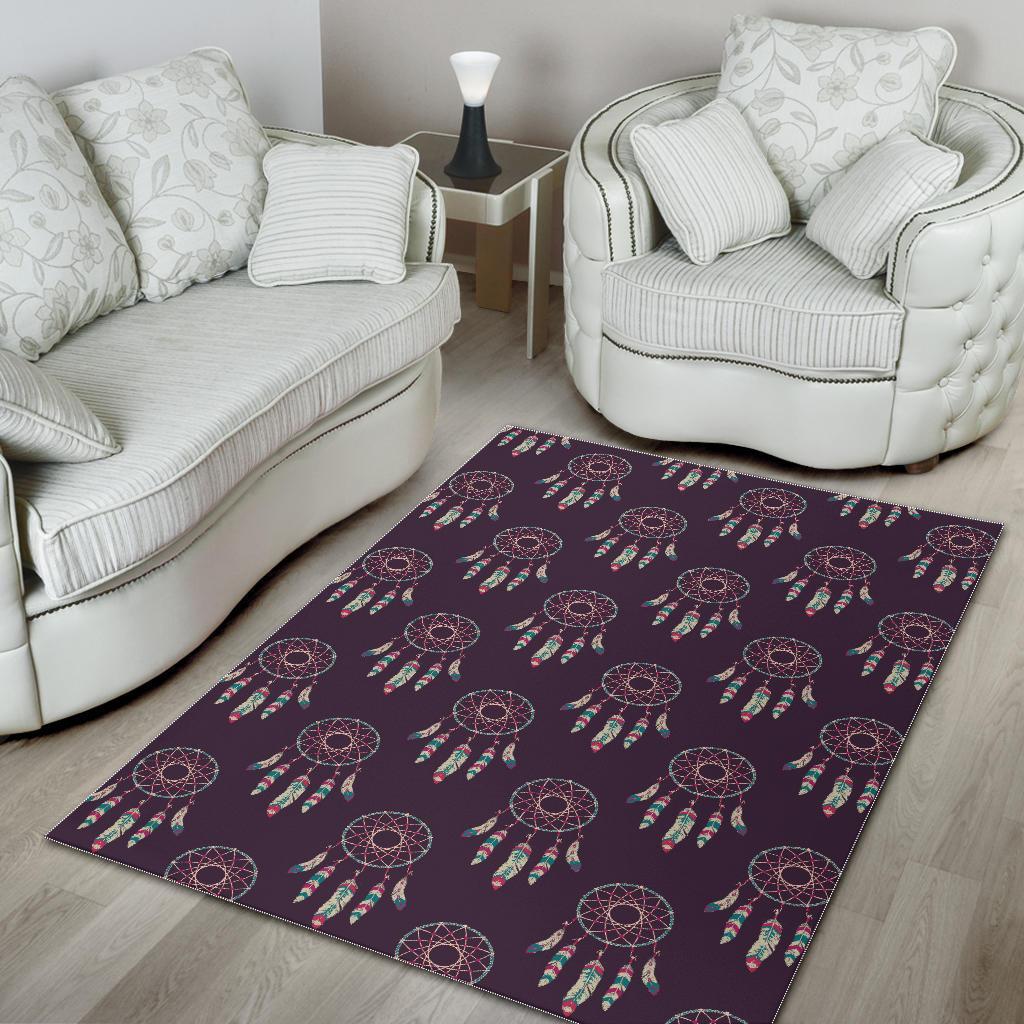 Dream Catcher Purple Feather Floor Mat-grizzshop