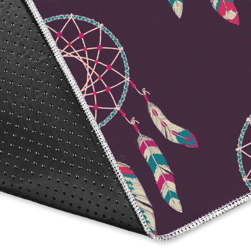 Dream Catcher Purple Feather Floor Mat-grizzshop