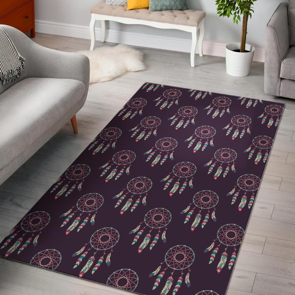 Dream Catcher Purple Feather Floor Mat-grizzshop