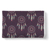 Dream Catcher Purple Feather Pattern Print Throw Blanket-grizzshop