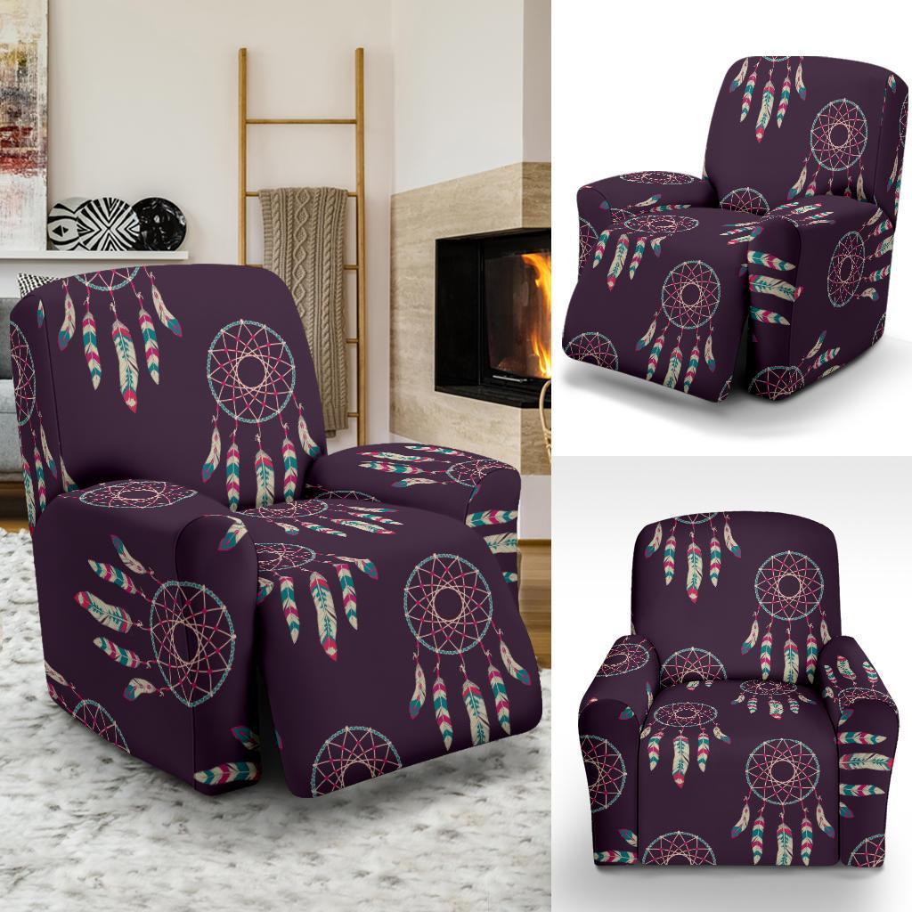 Dream Catcher Purple Feather Recliner Cover-grizzshop