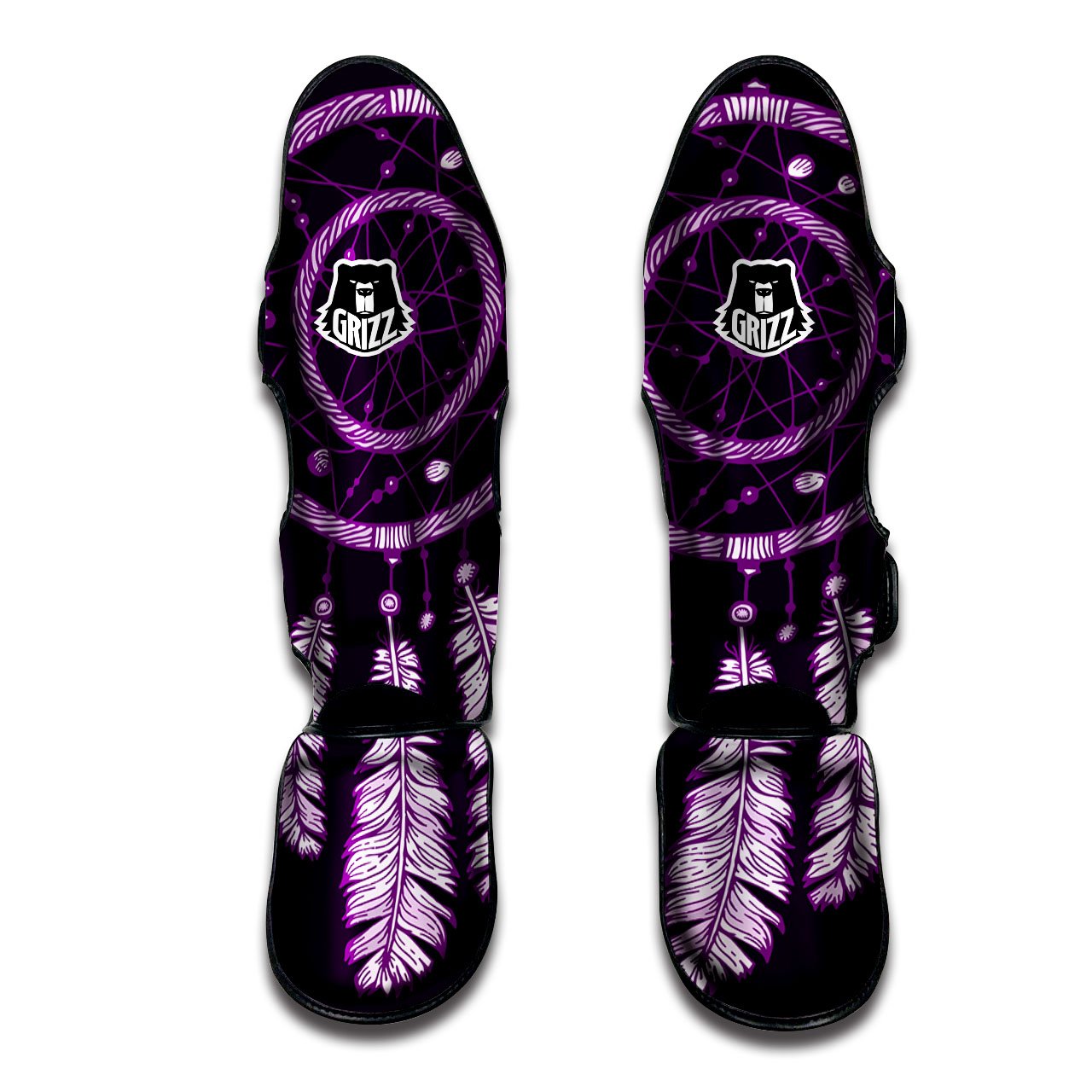 Dream Catcher Purple Indian Print Muay Thai Shin Guards-grizzshop