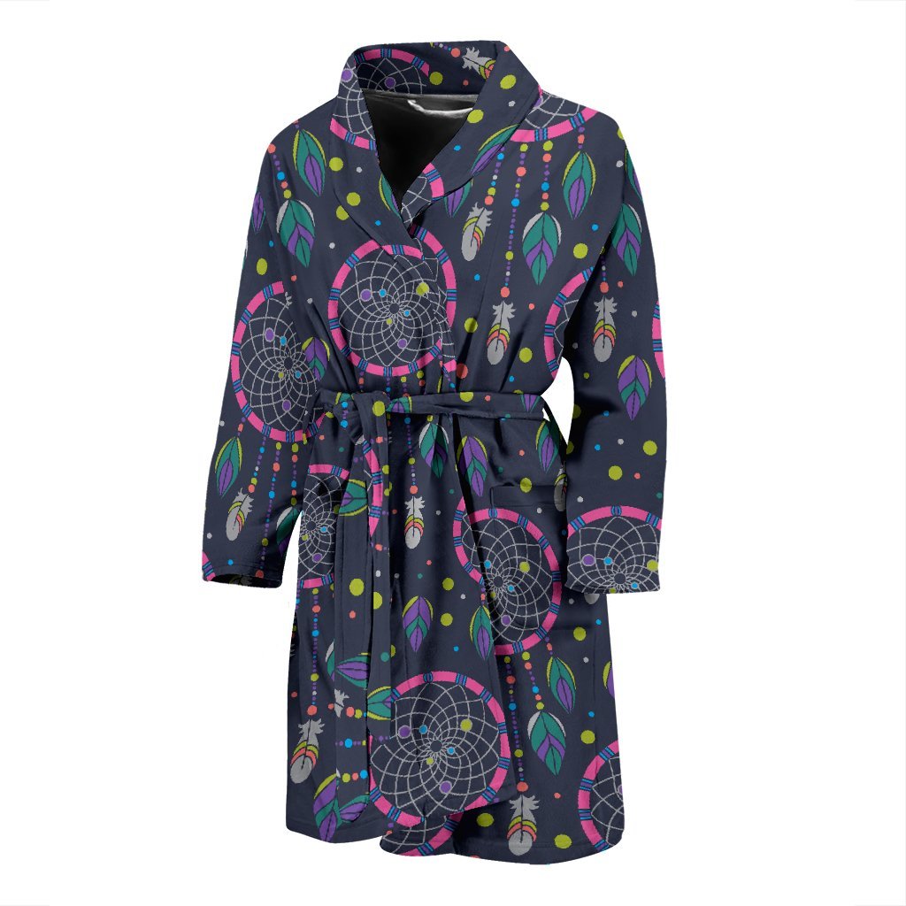 Dream Catcher Vintage Feather Men Long Robe-grizzshop