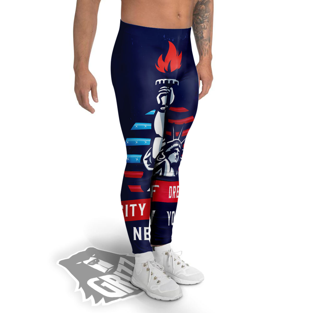 Dream Of Liberty American Print Men's Leggings-grizzshop