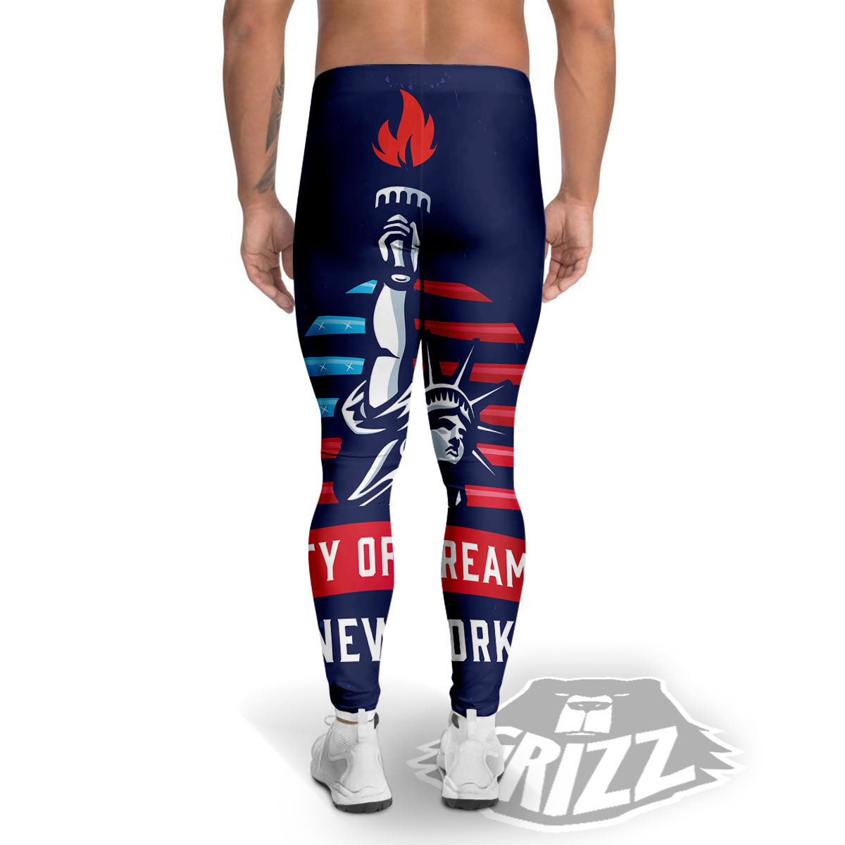 Dream Of Liberty American Print Men's Leggings-grizzshop