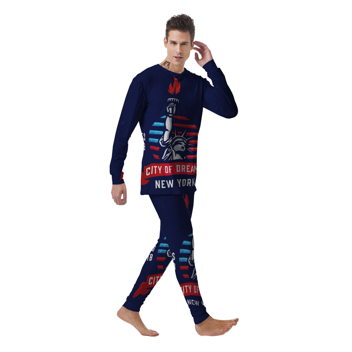 Dream Of Liberty American Print Men's Pajamas-grizzshop