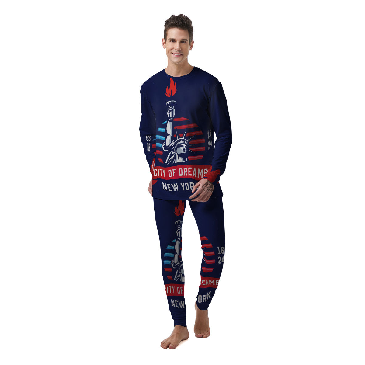 Dream Of Liberty American Print Men's Pajamas-grizzshop