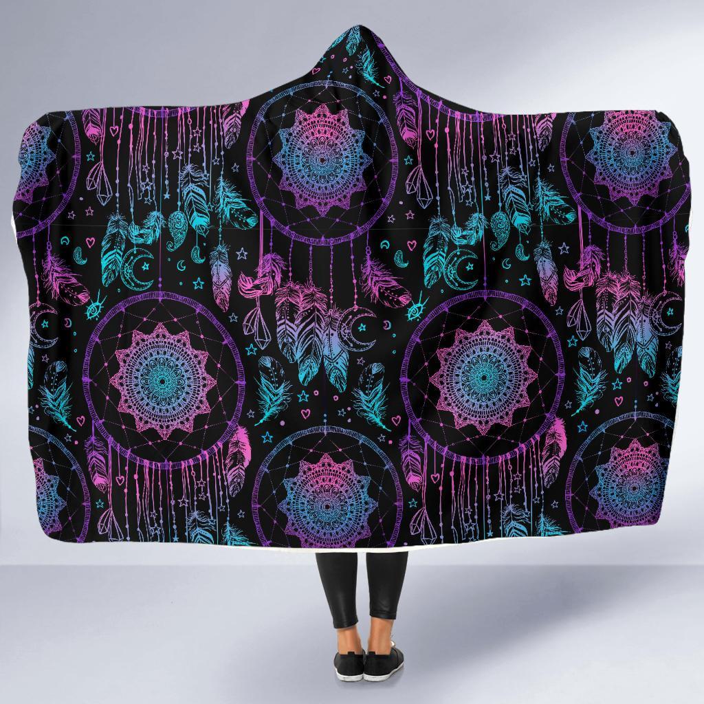 Dream catcher boho mandala Hooded Blanket-grizzshop