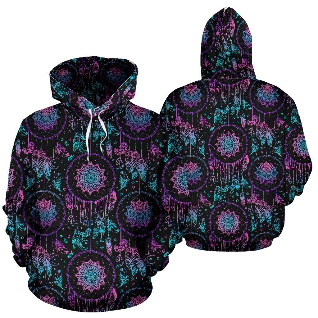 Dream catcher boho mandala Pattern Print Women Men Pullover Hoodie-grizzshop