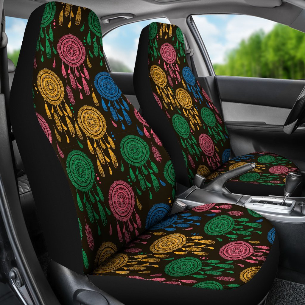 Dream Catcher Colorful Feather Universal Fit Car Seat Cover-grizzshop