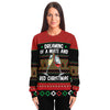 Dreaming Of A White And Red Christmas Wine Lover Ugly Christmas Sweater-grizzshop