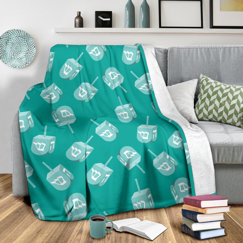 Dreidel Pattern Print Blanket-grizzshop