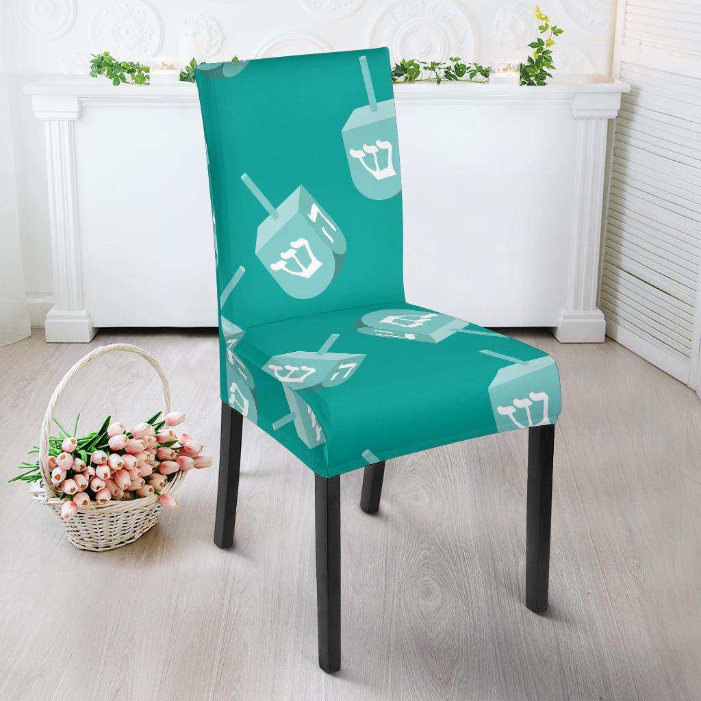 Dreidel Pattern Print Chair Cover-grizzshop