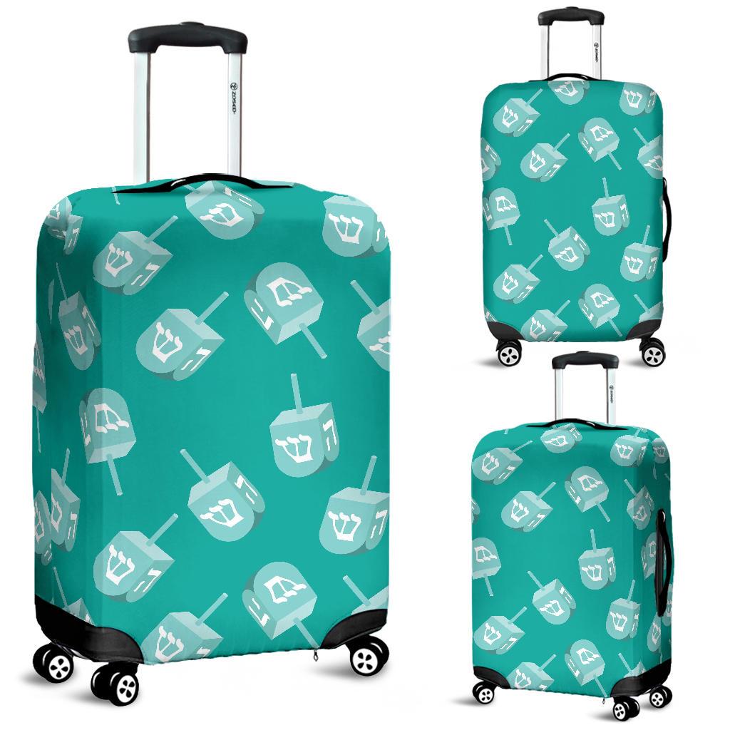 Dreidel Pattern Print Luggage Cover Protector-grizzshop