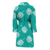 Dreidel Pattern Print Men Long Robe-grizzshop