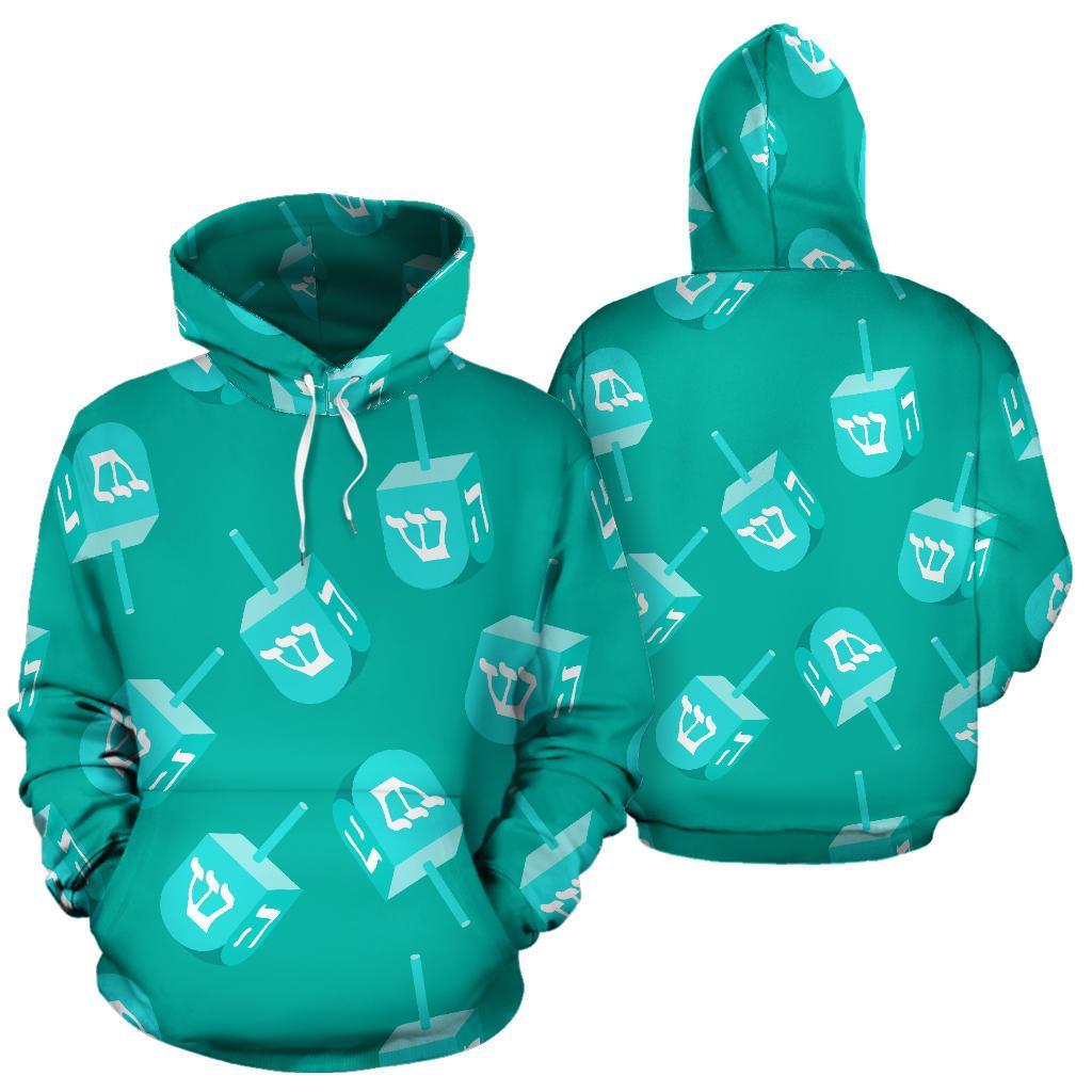 Dreidel Pattern Print Men Women Pullover Hoodie-grizzshop