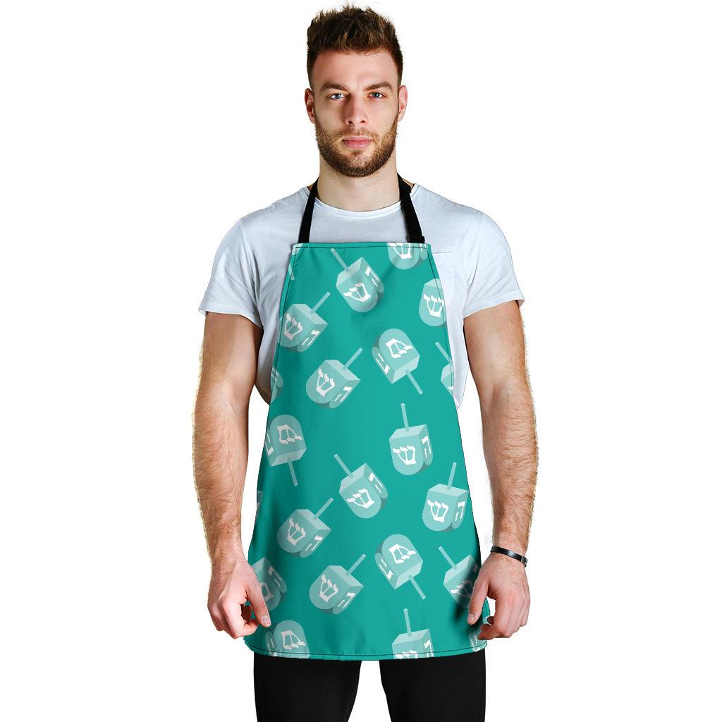 Dreidel Pattern Print Men's Apron-grizzshop