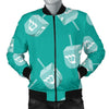 Dreidel Pattern Print Men's Bomber Jacket-grizzshop