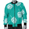 Dreidel Pattern Print Men's Bomber Jacket-grizzshop