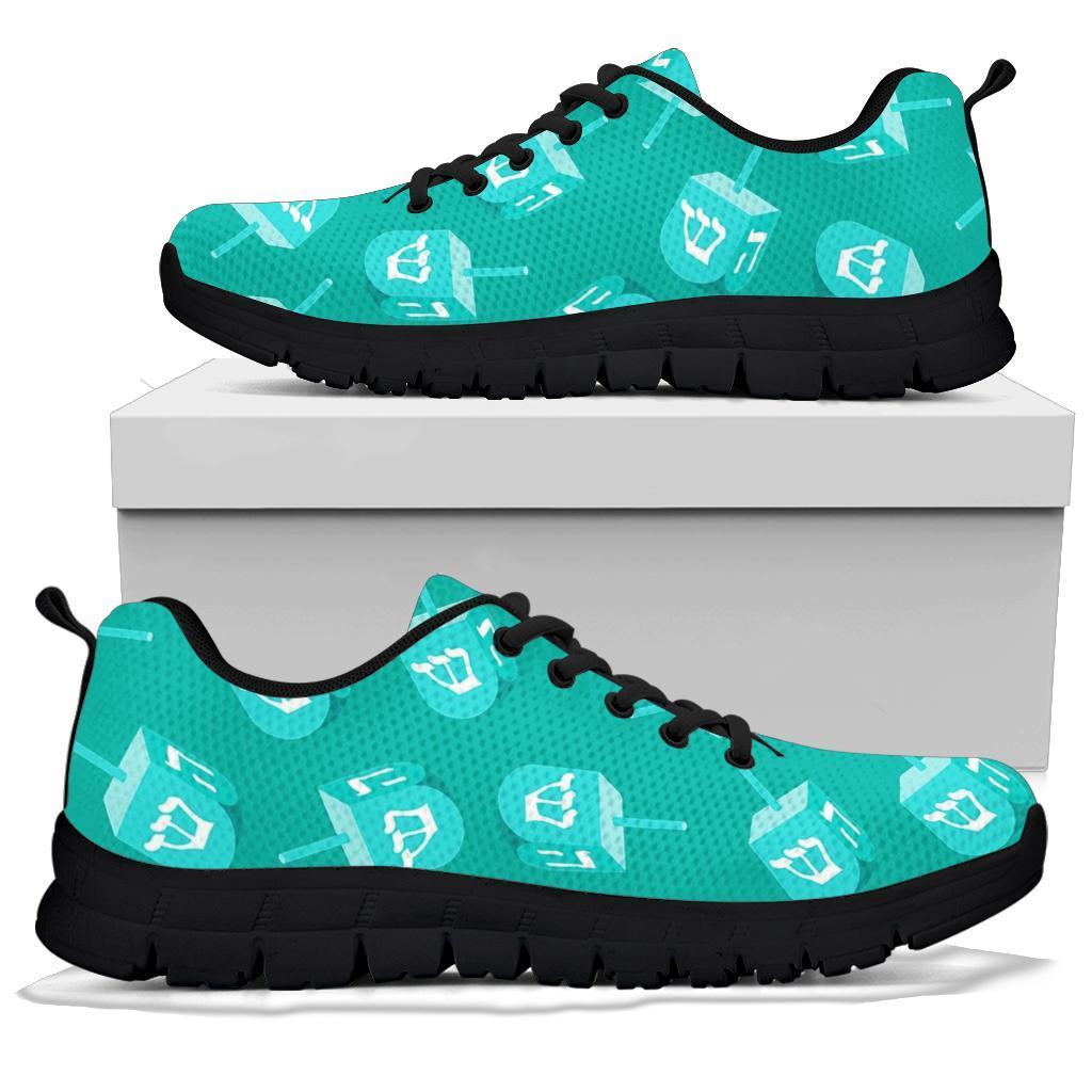 Dreidel Pattern Print Sneaker Shoes For Men Women-grizzshop