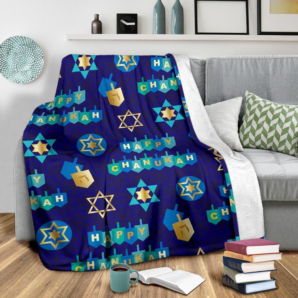 Dreidel Print Pattern Blanket-grizzshop