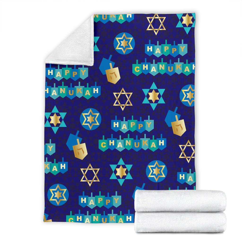 Dreidel Print Pattern Blanket-grizzshop