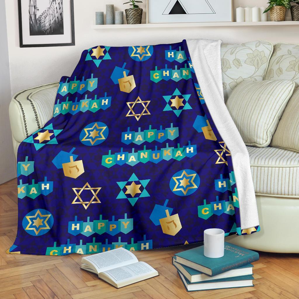 Dreidel Print Pattern Blanket-grizzshop