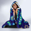 Dreidel Print Pattern Hooded Blanket-grizzshop