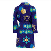 Dreidel Print Pattern Men Long Robe-grizzshop