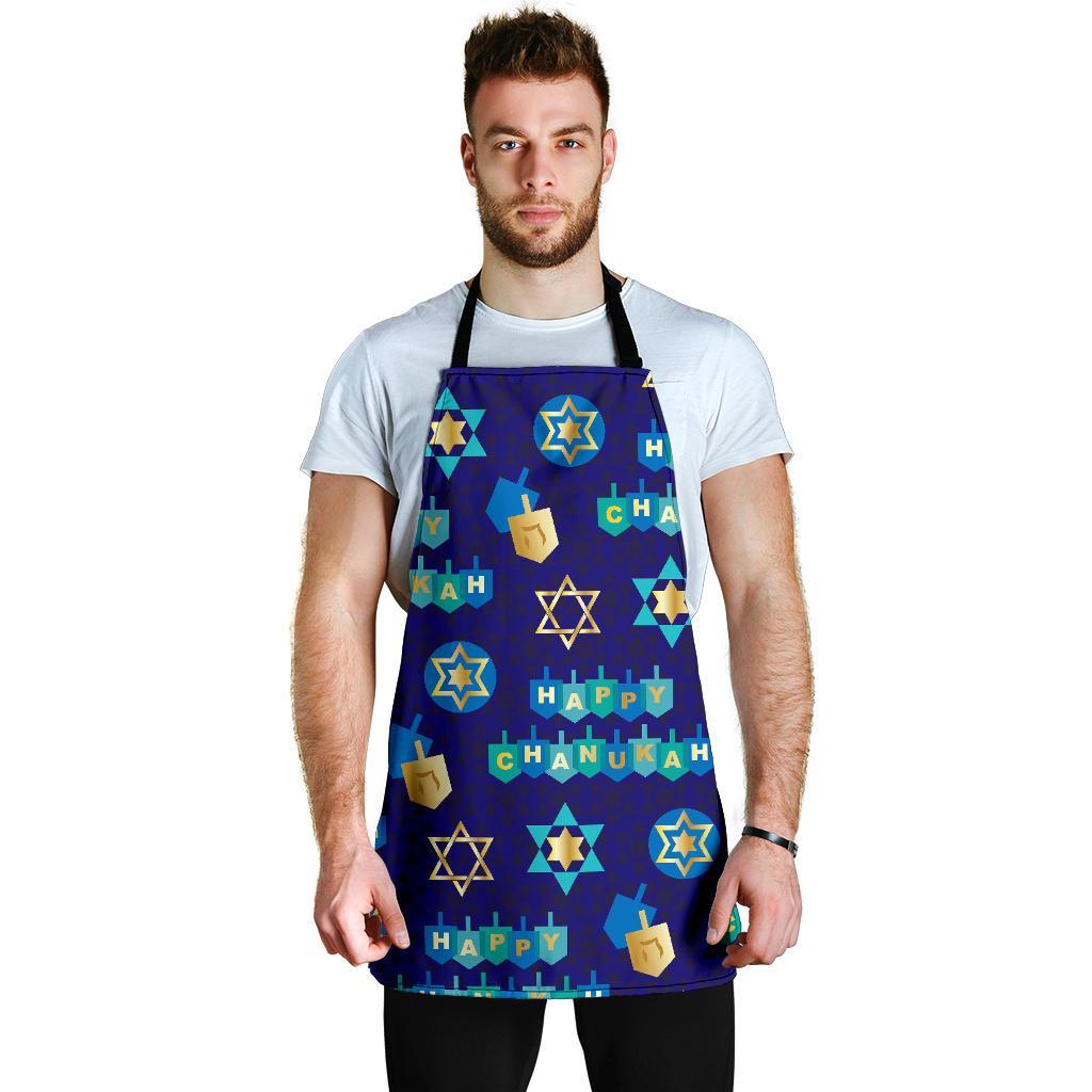 Dreidel Print Pattern Men's Apron-grizzshop