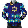 Dreidel Print Pattern Men's Bomber Jacket-grizzshop