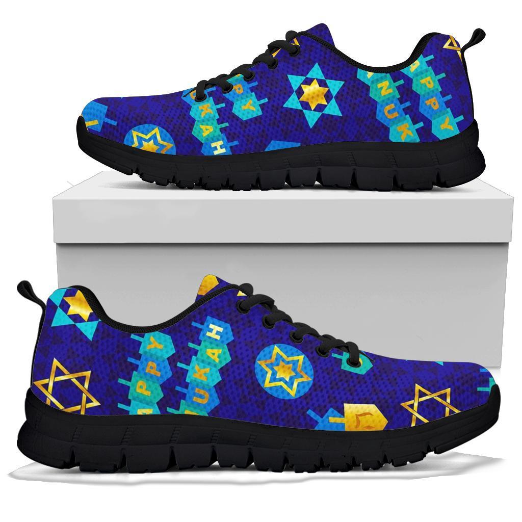 Dreidel Print Pattern Sneaker Shoes For Men Women-grizzshop