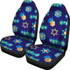 Dreidel Print Pattern Universal Fit Car Seat Covers-grizzshop