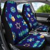 Dreidel Print Pattern Universal Fit Car Seat Covers-grizzshop