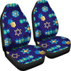 Dreidel Print Pattern Universal Fit Car Seat Covers-grizzshop