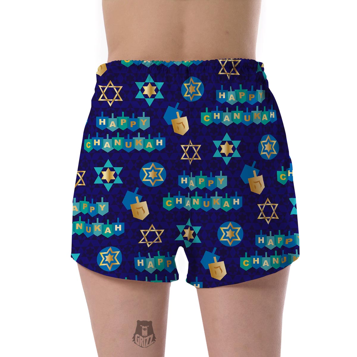 Dreidel Print Pattern Women's Shorts-grizzshop