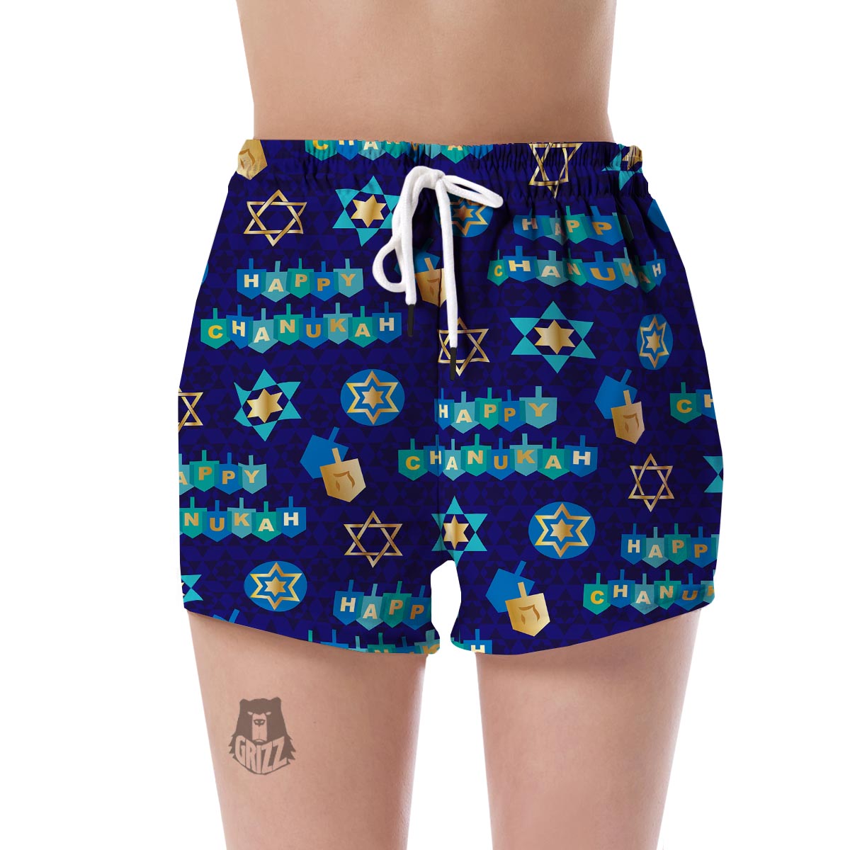 Dreidel Print Pattern Women's Shorts-grizzshop