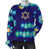 Dreidel Print Pattern Women's Sweatshirt-grizzshop