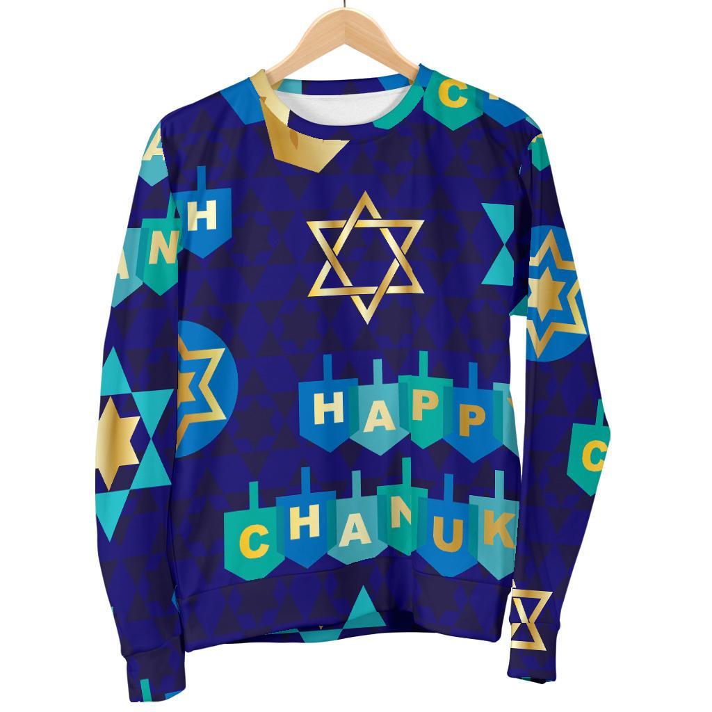 Dreidel Print Pattern Women's Sweatshirt-grizzshop