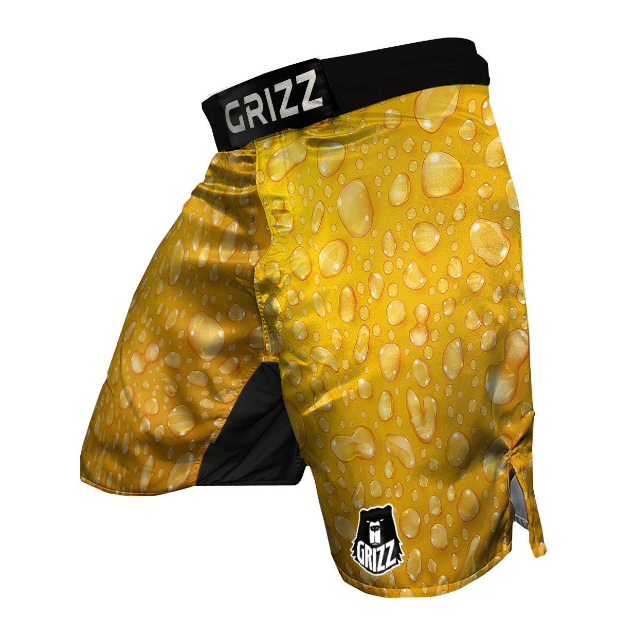 Drops Water On Beer Glass Print MMA Shorts-grizzshop