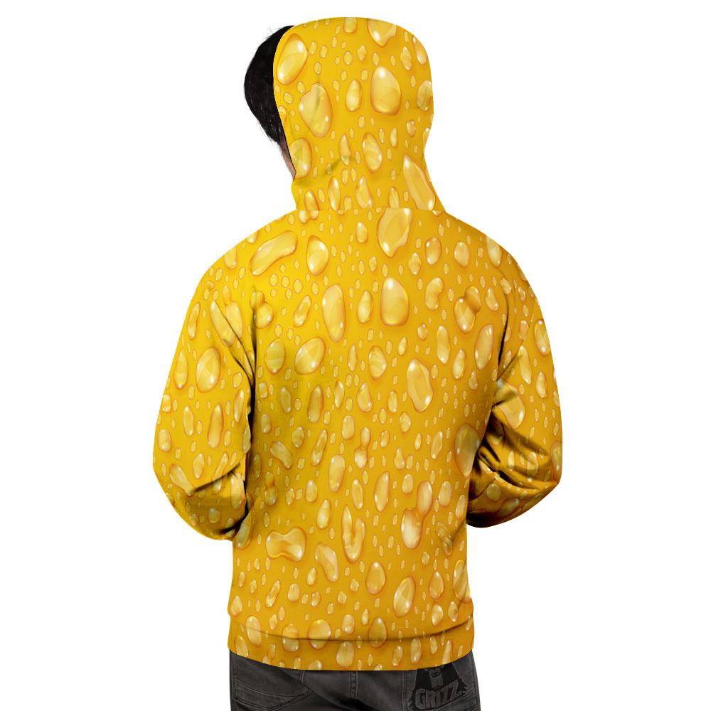 Drops Water On Beer Glass Print Men's Hoodie-grizzshop