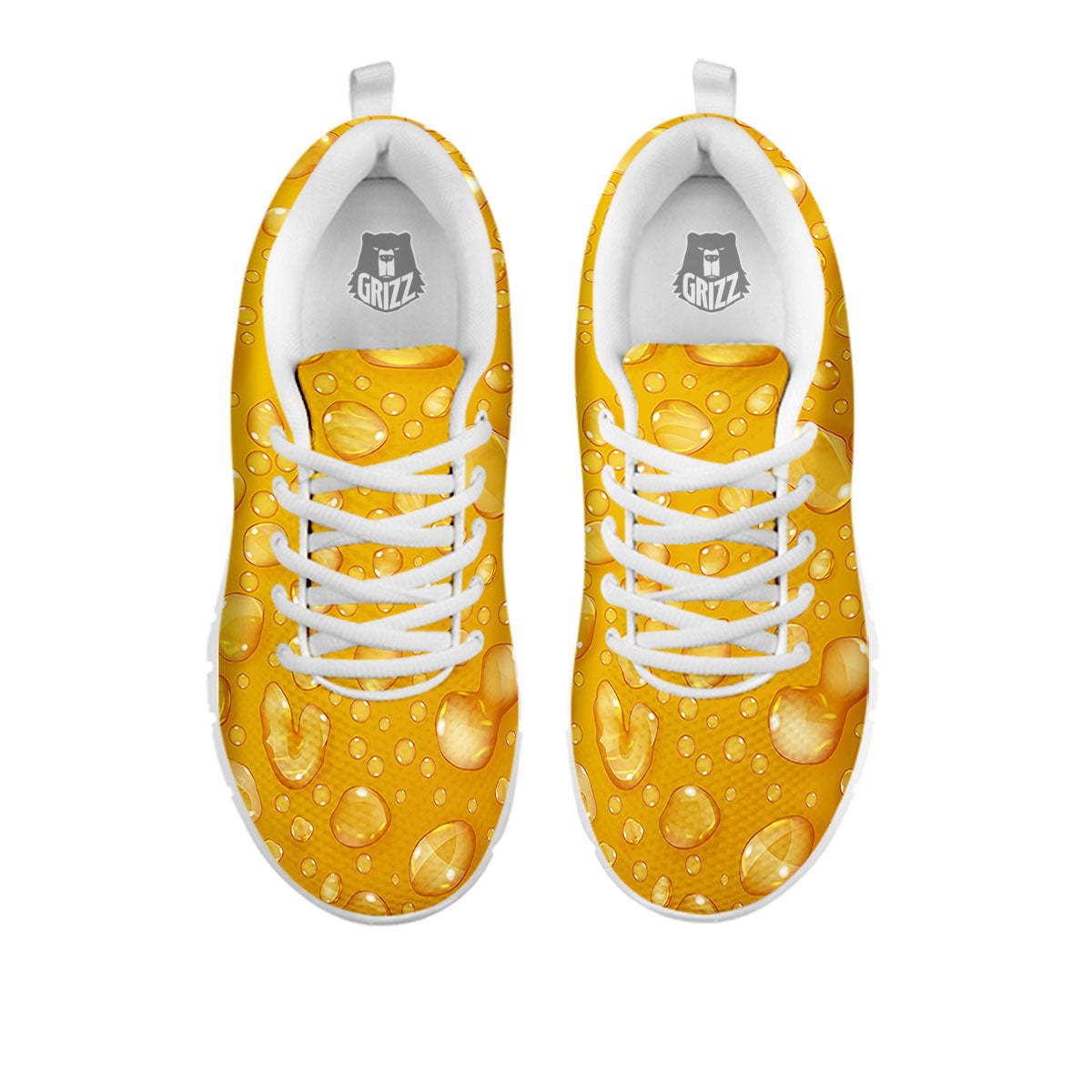 Drops Water On Beer Glass Print White Sneaker-grizzshop