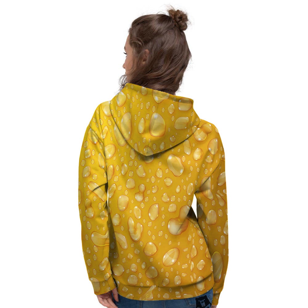 Drops Water On Beer Glass Print Women's Hoodie-grizzshop