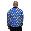 Duck Blue Yellow Print Pattern Men's Bomber Jacket-grizzshop