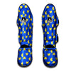 Duck Blue Yellow Print Pattern Muay Thai Shin Guards-grizzshop