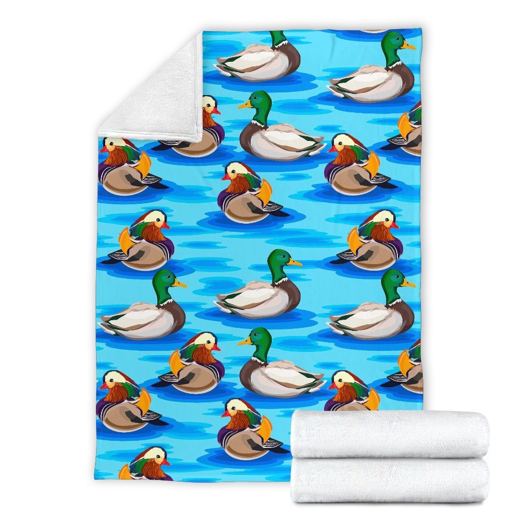 Duck Mallard Pattern Print Blanket-grizzshop