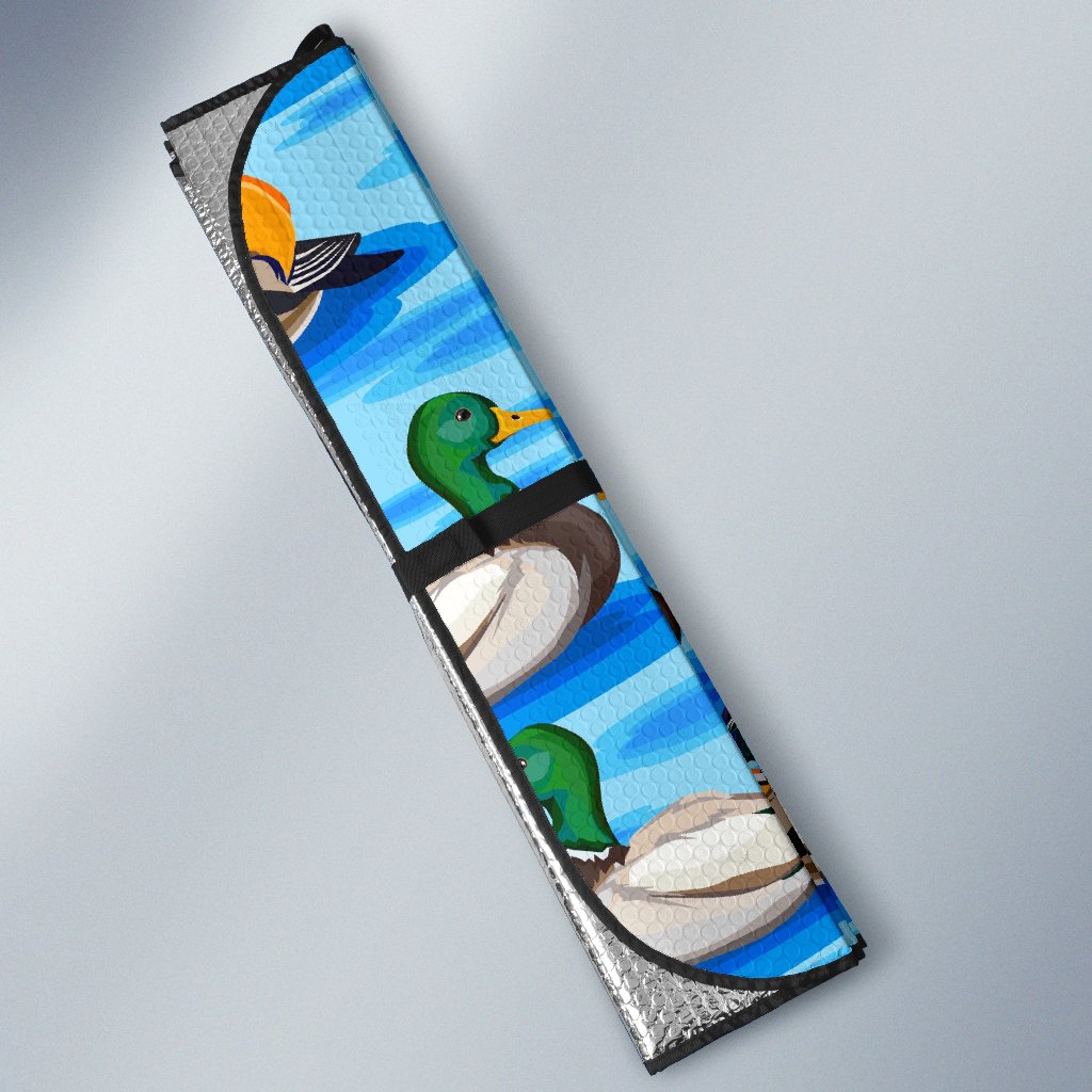 Duck Mallard Pattern Print Car Sun Shade-grizzshop