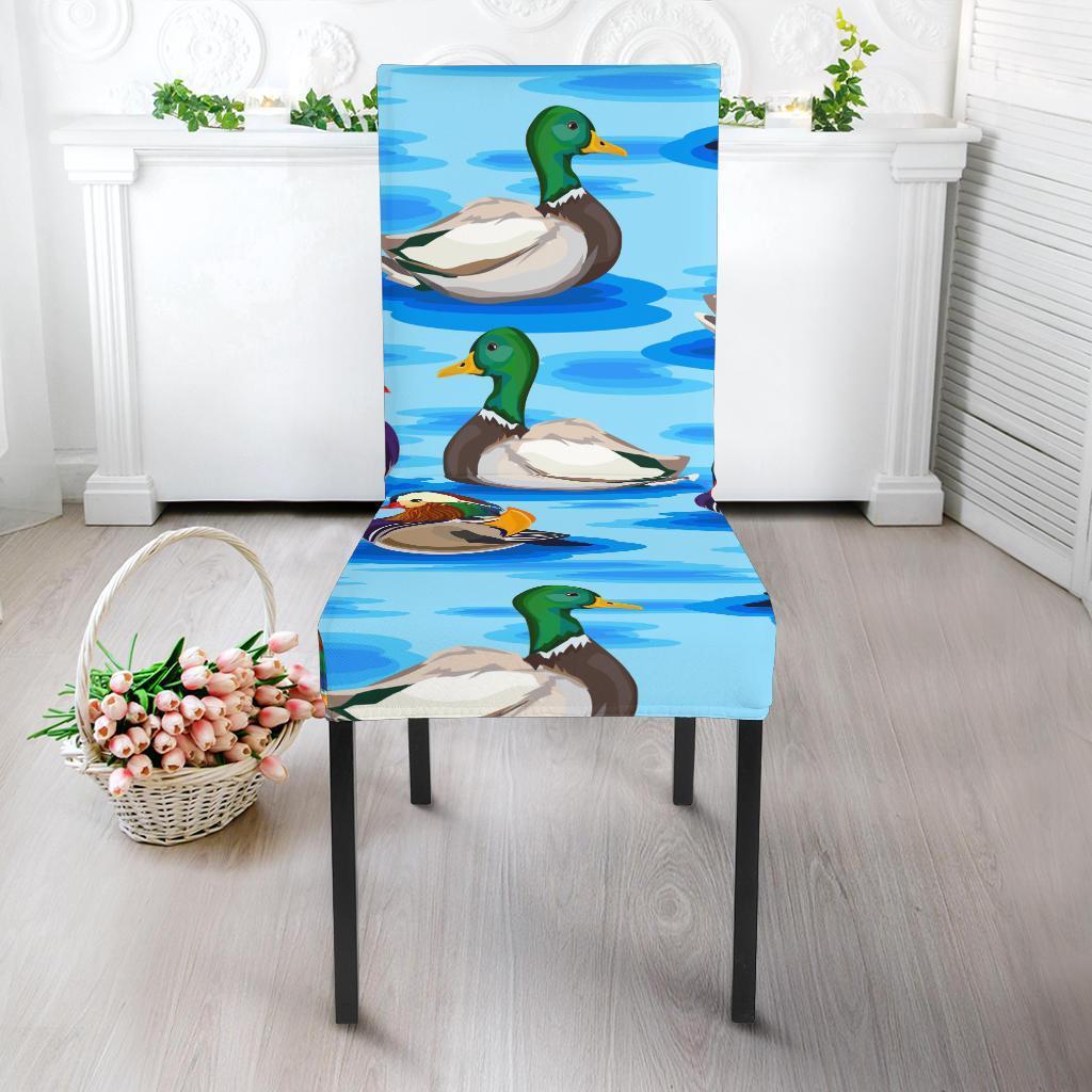 Duck Mallard Pattern Print Chair Cover-grizzshop