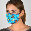 Duck Mallard Pattern Print Face Mask-grizzshop